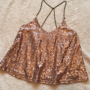 Rose Gold Sequin Tank